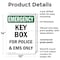 Signmission Key Box For Police And EMS Only, 10 in W x Rectangle, Plastic OS-2PACK-EM-P-1014-V-10458 - alternate 4